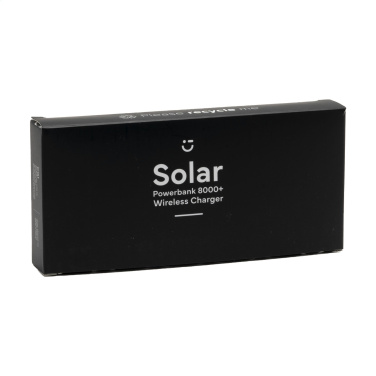 Logo trade corporate gifts image of: Solar Powerbank 8000+ Wireless Charger